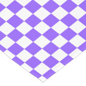 Classic visual purple checkerboard  korte tafelloper (Hoek)