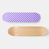 Classic visual purple checkerboard  persoonlijk skateboard (Horizontaal)