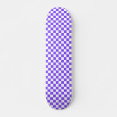 Classic visual purple checkerboard  persoonlijk skateboard (Voorkant)
