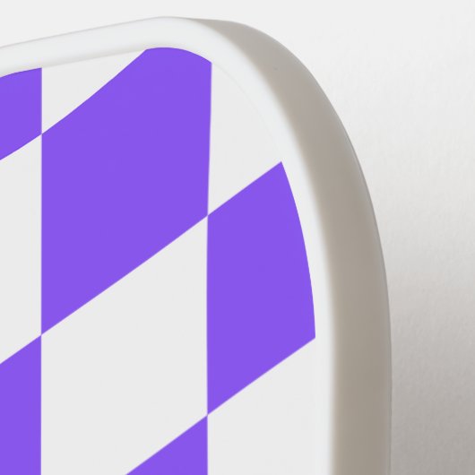 Classic visual purple checkerboard pickleball paddle (Links Detail)