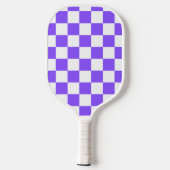 Classic visual purple checkerboard  pickleball paddle (Achterkant)