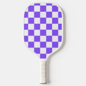 Classic visual purple checkerboard  pickleball paddle (Voorkant)