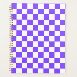 Classic visual purple checkerboard  planner