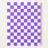 Classic visual purple checkerboard  planner (Achterkant)