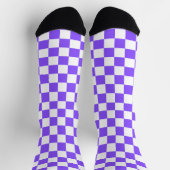 Classic visual purple checkerboard  sokken (Top)