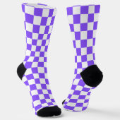 Classic visual purple checkerboard sokken (Gebogen)