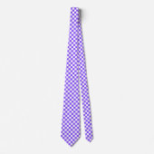 Classic visual purple checkerboard  stropdas (Voorkant)