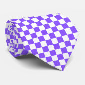 Classic visual purple checkerboard  stropdas (Opgerold)