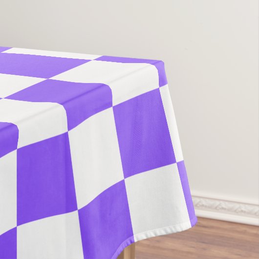 Classic visual purple checkerboard  tafelkleed (Voorbeeld)