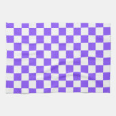 Classic visual purple checkerboard  theedoek (Horizontaal)