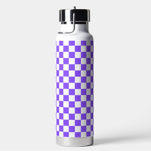 Classic visual purple checkerboard  waterfles (Rechts)