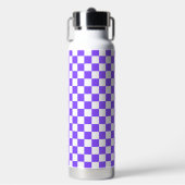 Classic visual purple checkerboard  waterfles (Voorkant)