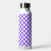 Classic visual purple checkerboard  waterfles (Links)