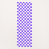 Classic visual purple checkerboard  yogamat (Voorkant)