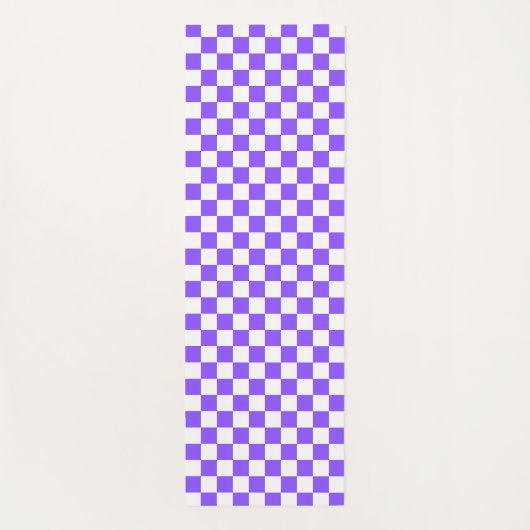 Classic visual purple checkerboard yogamat (Achterkant)