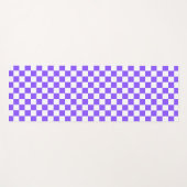 Classic visual purple checkerboard  yogamat (Voorkant (horizontaal))