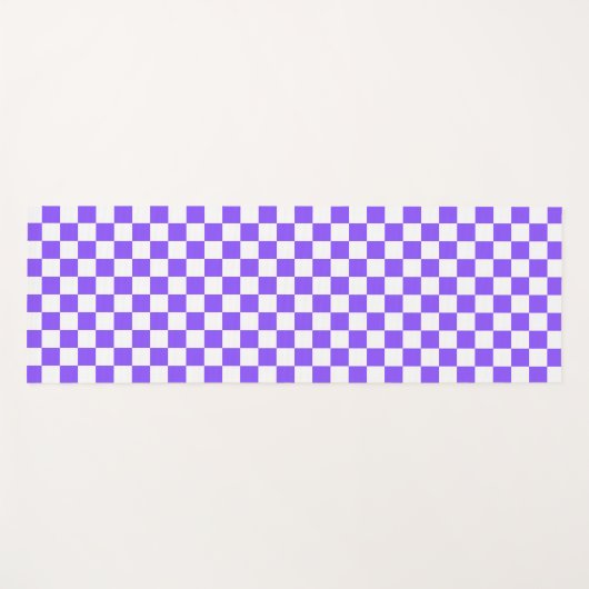 Classic visual purple checkerboard  yogamat (Voorkant (horizontaal))