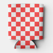 Classic visual red checkerboard  blikjeskoeler (Voorkant)