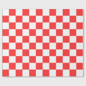Classic visual red checkerboard  cadeaupapier (Vlak)