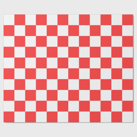 Classic visual red checkerboard  cadeaupapier (Vlak)