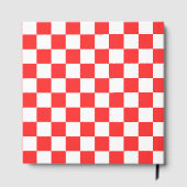 Classic visual red checkerboard  gastenboek (Achterkant)
