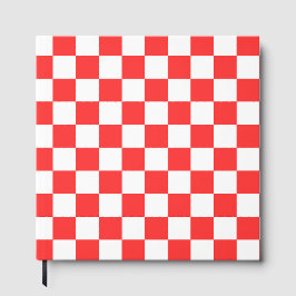 Classic visual red checkerboard  gastenboek