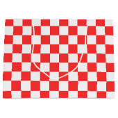 Classic visual red checkerboard  groot cadeauzakje (Voorkant)