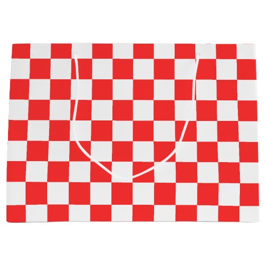 Classic visual red checkerboard  groot cadeauzakje (Voorkant)