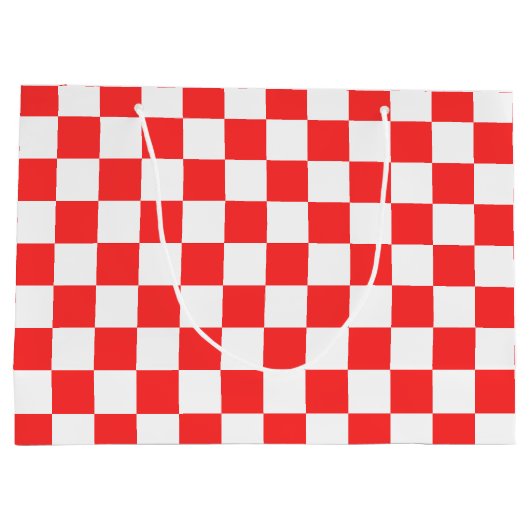 Classic visual red checkerboard  groot cadeauzakje (Achterkant)