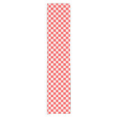 Classic visual red checkerboard  korte tafelloper (Voorkant)