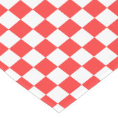 Classic visual red checkerboard  korte tafelloper (Hoek)