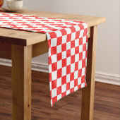 Classic visual red checkerboard  korte tafelloper (Voorbeeld)