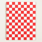 Classic visual red checkerboard  planner (Voorkant)