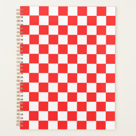 Classic visual red checkerboard  planner