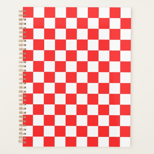 Classic visual red checkerboard  planner (Voorkant)