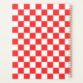 Classic visual red checkerboard  planner (Achterkant)