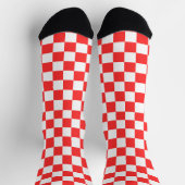 Classic visual red checkerboard  sokken (Top)