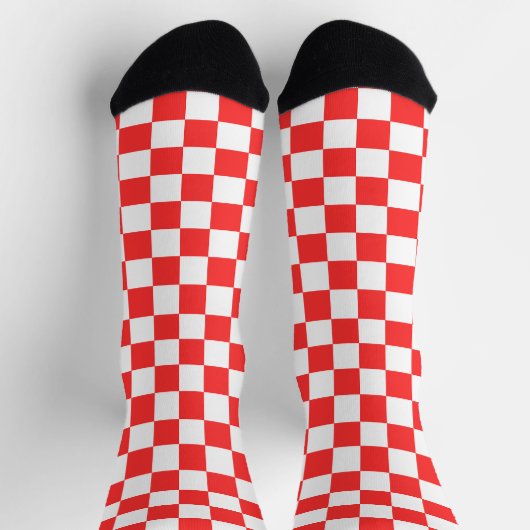 Classic visual red checkerboard  sokken (Top)