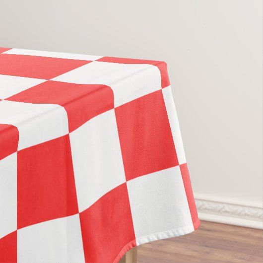 Classic visual red checkerboard  tafelkleed (Voorbeeld)