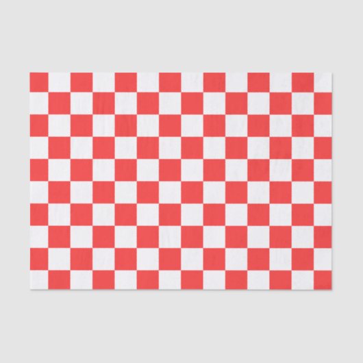 Classic visual red checkerboard  tissuepapier (Voorkant)