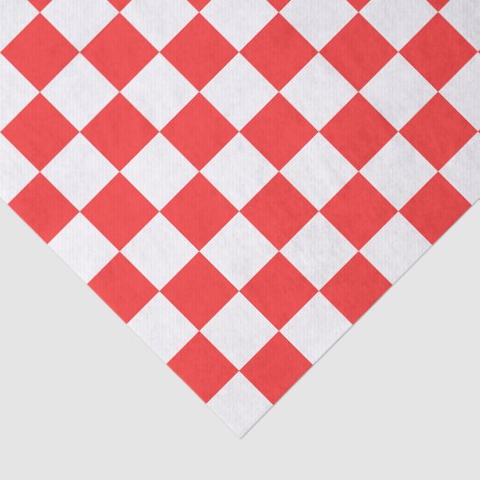 Classic visual red checkerboard  tissuepapier (Detail)