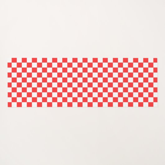Classic visual red checkerboard  yogamat (Achterkant (horizontaal))