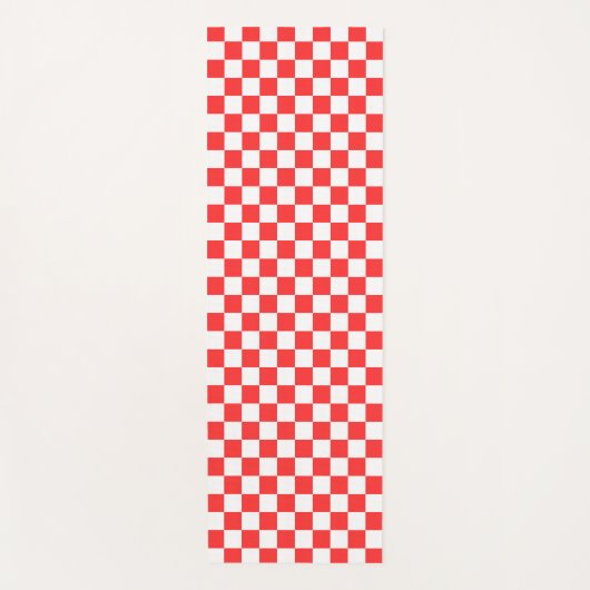 Classic visual red checkerboard yogamat (Voorkant)
