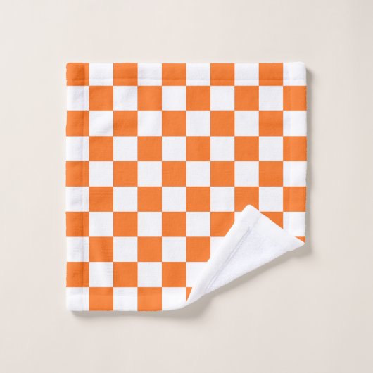 Classic visual salmon checkerboard  bad handdoek (Wasdoekje)