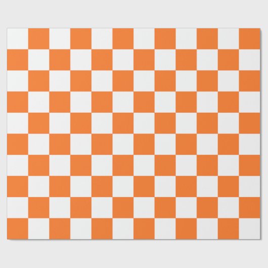 Classic visual salmon checkerboard  cadeaupapier (Vlak)