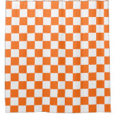 Classic visual salmon checkerboard  douchegordijn (Voorkant)