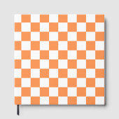 Classic visual salmon checkerboard  gastenboek (Voorkant)