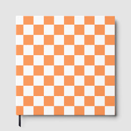 Classic visual salmon checkerboard  gastenboek