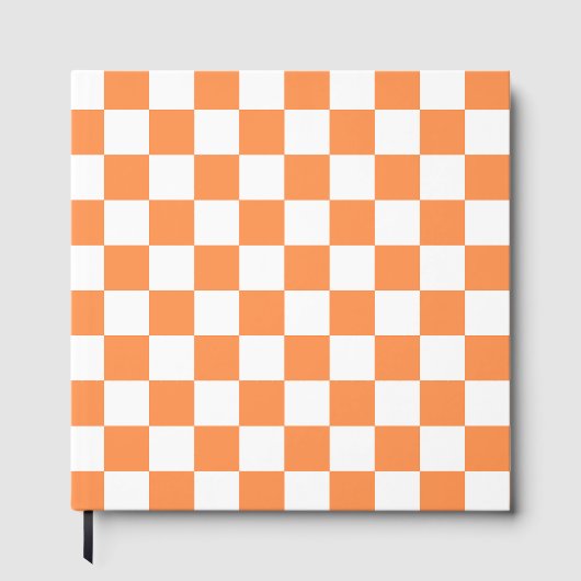 Classic visual salmon checkerboard  gastenboek (Voorkant)