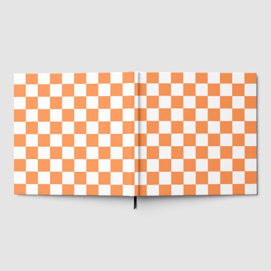 Classic visual salmon checkerboard  gastenboek (Volledig)